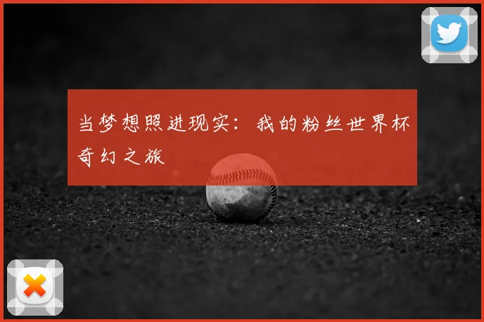 当梦想照进现实：我的粉丝世界杯奇幻之旅