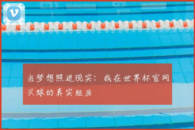 当梦想照进现实：我在世界杯官网买球的真实经历